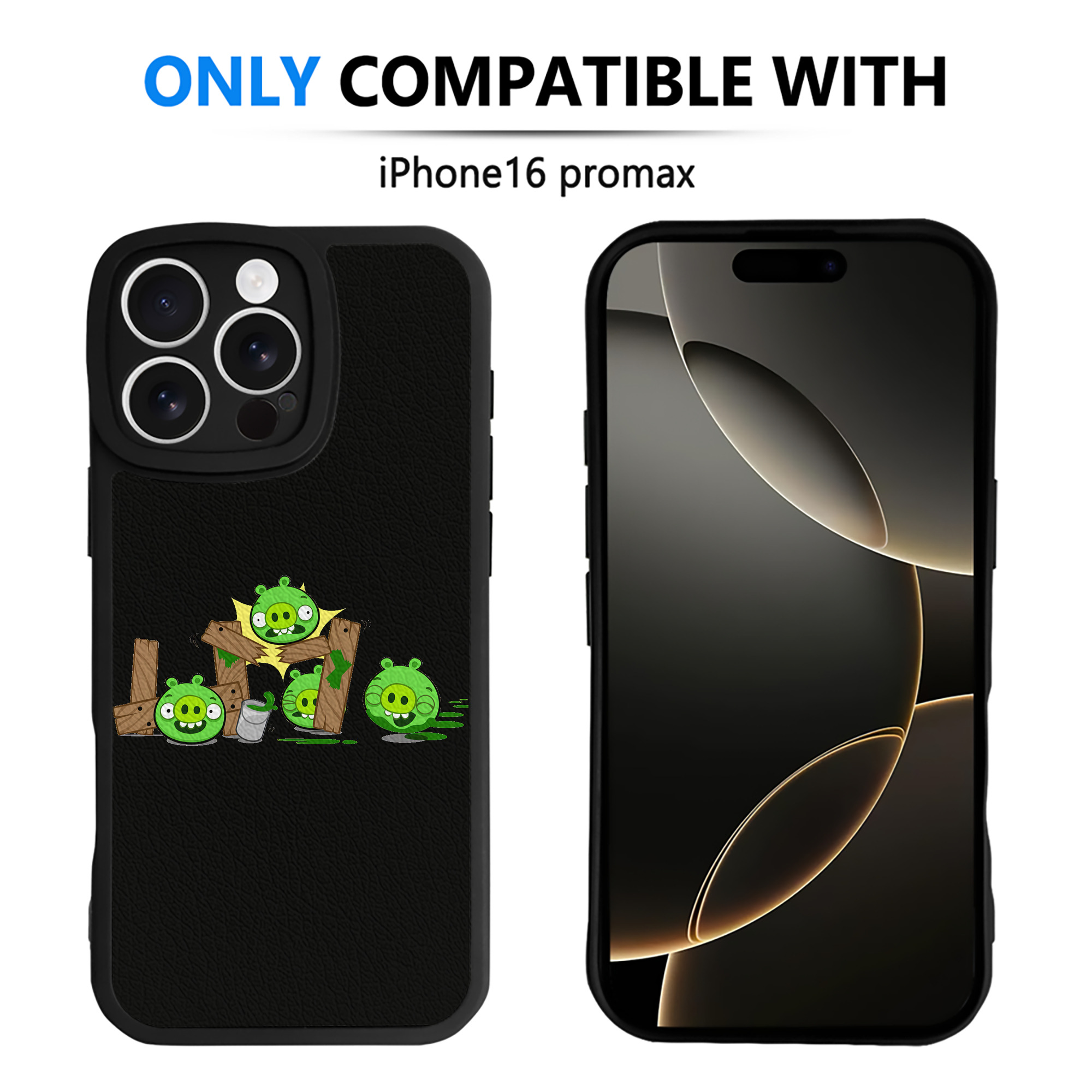 （画像用） Angry Birds アングリーバード 【iPhone 16シリーズ対応】シリコンスマホケース（レザー調） 材質：シリコン